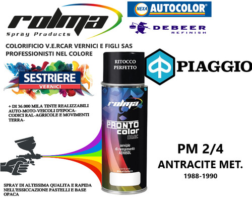 Piaggio antracite met - pm,